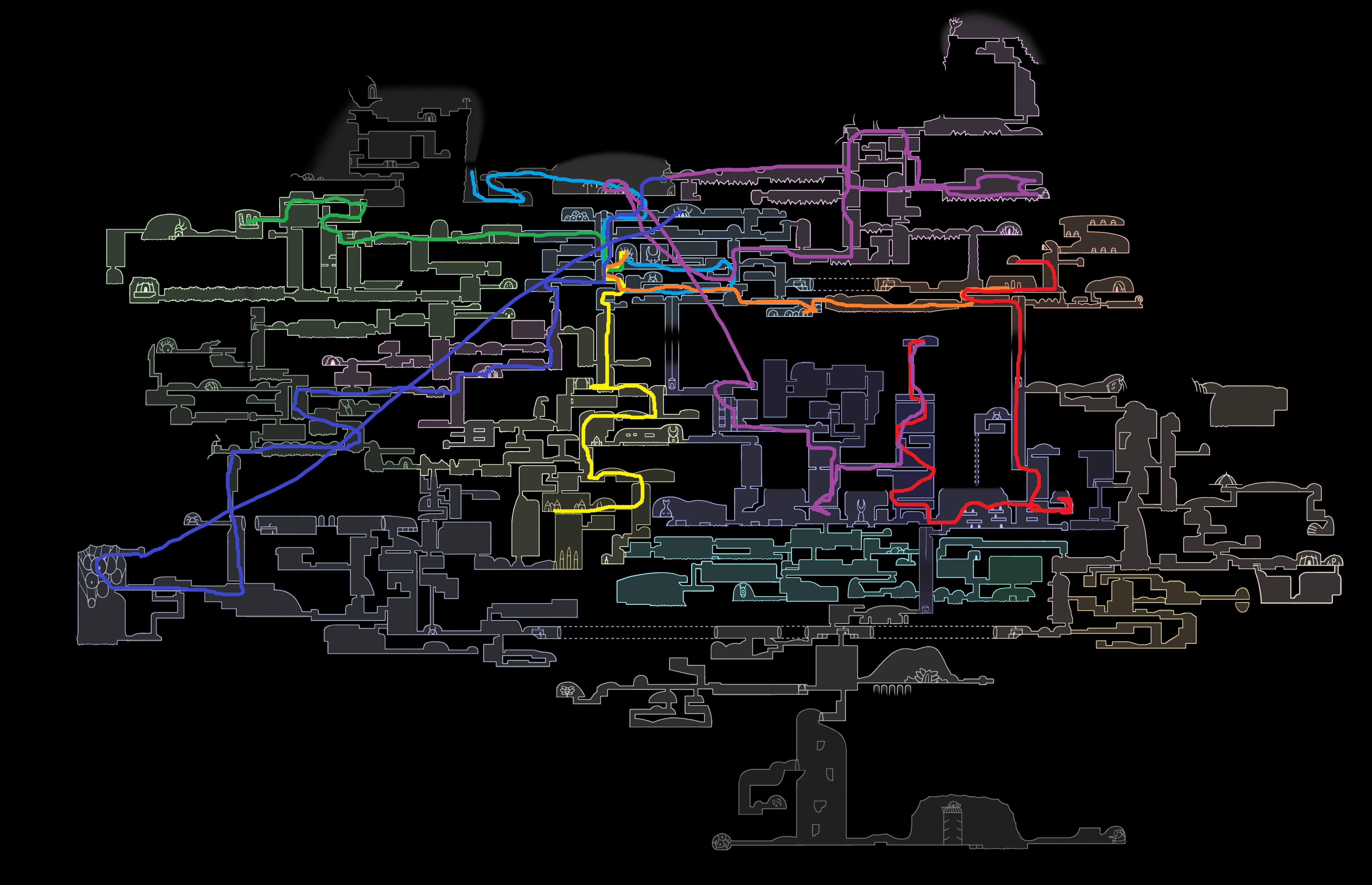 Route displayed on map